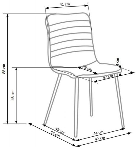 Jídelní židle K-251 (šedá)