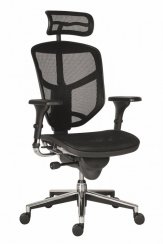 Ergonomická židle ENJOY (černá, aluminiová báze)