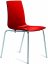Židle Lollipop (polykarbonát transparentní - červená)