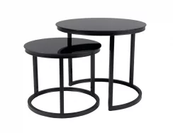 Konferenční stolek ATLANTA D II (set 2 ks, černá/ matně černá)