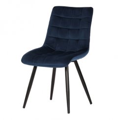 Jídelní židle CT-384 BLUE4 (černá/modrý samet)