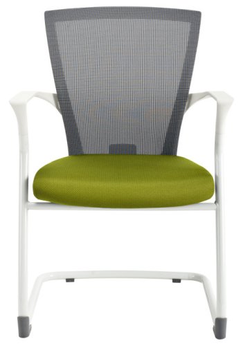 Židle Merens White Meeting BI 203 (zelený sedák)