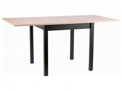 Jídelní rozkládací stůl FLIP (dub artisan/černá, 80-160x76x80)