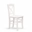 Židle Clayton buk, bílá (masívní sedák)