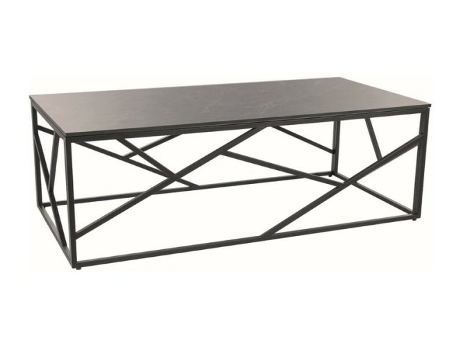 Konferenční stolek ESCADA A III (šedá efekt mramoru/černá)
