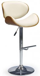 Barová židle H-44 (ořech-krémová)