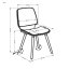 Jídelní židle K511 (krémová/ořech)