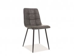 Jídelní židle LOOK černý rám / šedá ekokůže