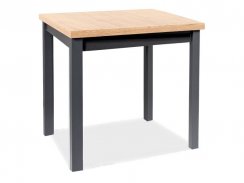 Jídelní stůl ADAM (dub artisan/černá, 90x75x65)