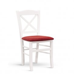 Židle Clayton bílá (čalouněný sedák)