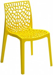 Židle Gruvyer (žlutá, polypropylen)