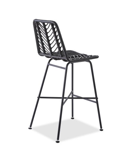 Barová ratanová židle H-97 (černá)