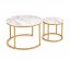 Konferenční stolek PAOLA (set 2 ks, barva mramor/zlatá)