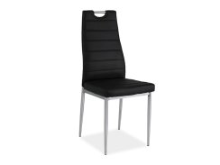 Jídelní židle H-260 chrom / černá ekokůže