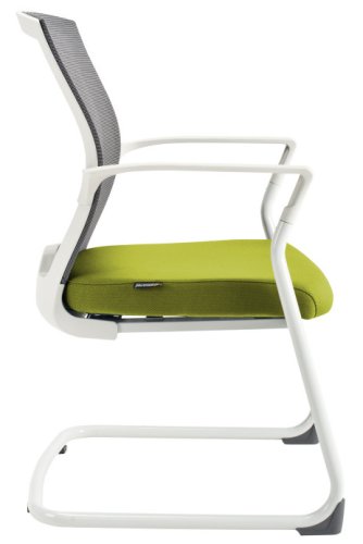 Židle Merens White Meeting BI 203 (zelený sedák)