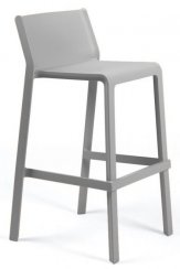 Barová židle Trill, polypropylen (šedá)