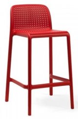 Barová židle Bora-MINI (červená), polypropylen