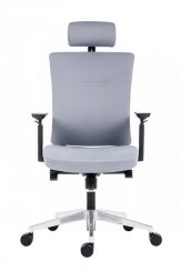 Kancelářská židle NEXT (šedá síť, šedý potah)