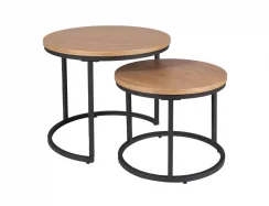 Konferenční stolek AMARO (set 2 ks, dub/černá)