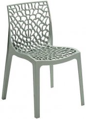 Židle Gruvyer (šedá, polypropylen)
