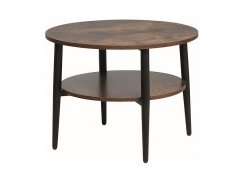 Konferenční stolek ELLA B (rustikální hnědá/černá)