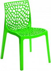 Židle Gruvyer (tmavě zelená, polypropylen)