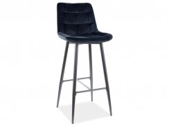 Barová židle CHIC H-1 VELVET (černá/černá 19)