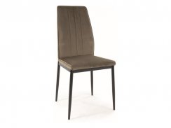 Jídelní židle ATOM VELVET černý rám / olivový samet 77