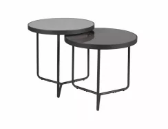 Konferenční stolek PENELOPE (set 2 ks, světle šedá, šedá/černá)