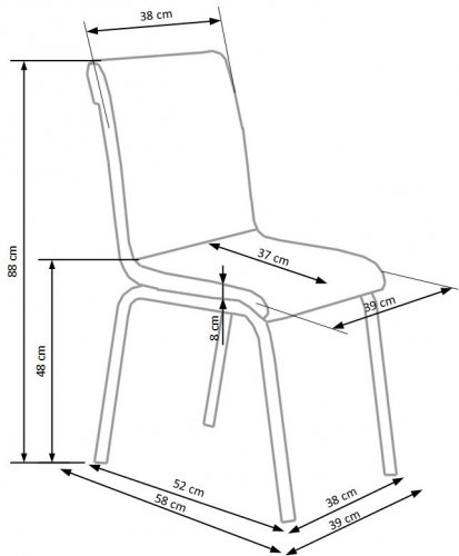 Jídelní židle K-262 - POSLEDNÍ KUSY