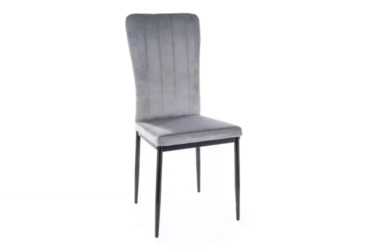 Jídelní židle VIGO VELVET černý rám / šedý samet 14
