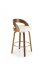 Barová židle H-110 (krémová/ořech)