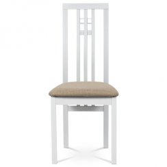 Jídelní židle BC-2482 WT (bílá/béžová)