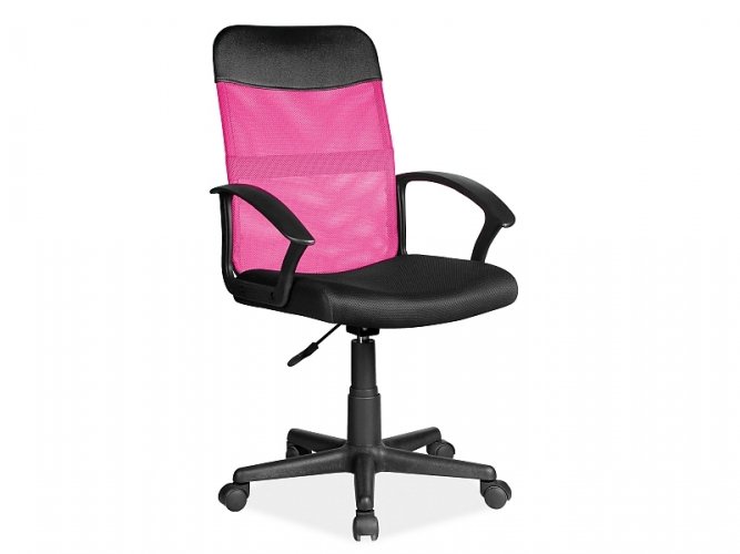 Dětská židle Q-702 růžová/černá