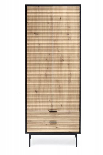Šatní skříň MURANO S-1 (dub artisan/černá)