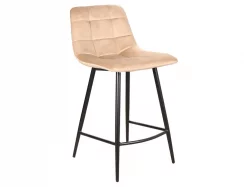 Barová židle MILA H-2 VELVET (černá/béžová 28)