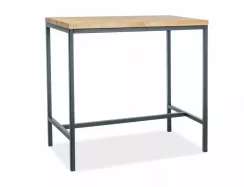 Barový stůl METRO (přírodní dubová dýha/černá)
