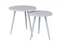 Konferenční stolek CLEO (set 2 ks, bílá)