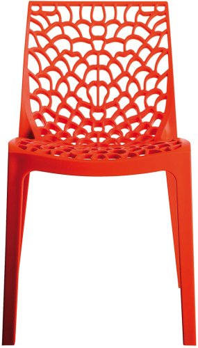 Židle Gruvyer (oranžová, polypropylen)