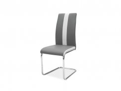 Jídelní židle H-200 chrom / šedá ekokůže
