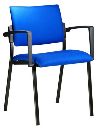 Konferenční židle SQUARE, čalouněná (černé plastové části)