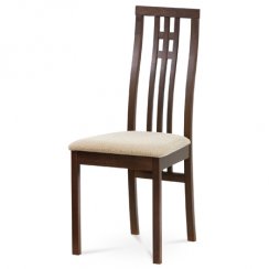 Jídelní židle BC-2482 WAL (ořech/krémová)