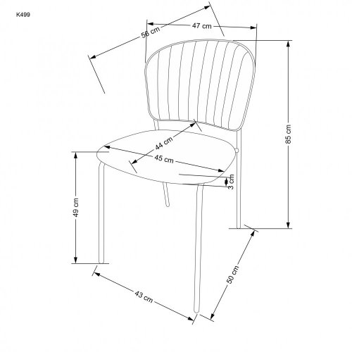 Jídelní židle K499 (šedá)
