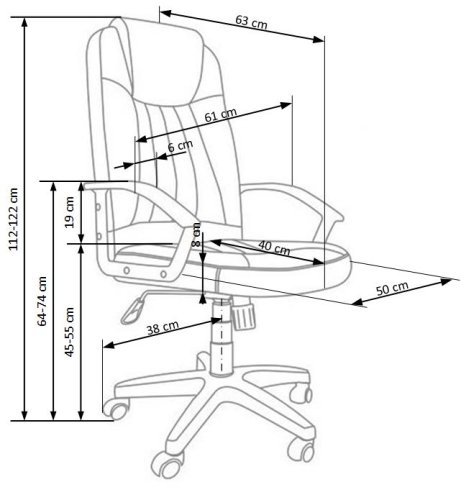 Kancelářská židle RINO (šedá)