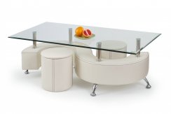 Konferenční stolek NINA 3 H (bílý)