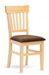 Židle PINO K (masiv borovice, čalouněný sedák)
