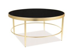 Konferenční stolek MYSTIC B (černá/matně zlatá)
