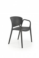 Zahradní židle K491, stohovatelná (černá)