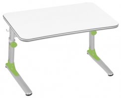 Dětský rostoucí stůl Junior 32W1 13 (bílý/stříbrný/zelený)