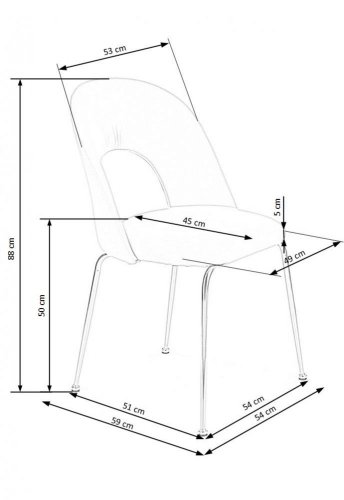 Jídelní židle K385 (černá)